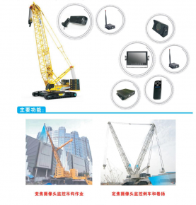 Construction machinery zoom camera system